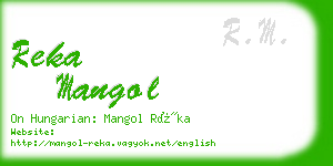 reka mangol business card